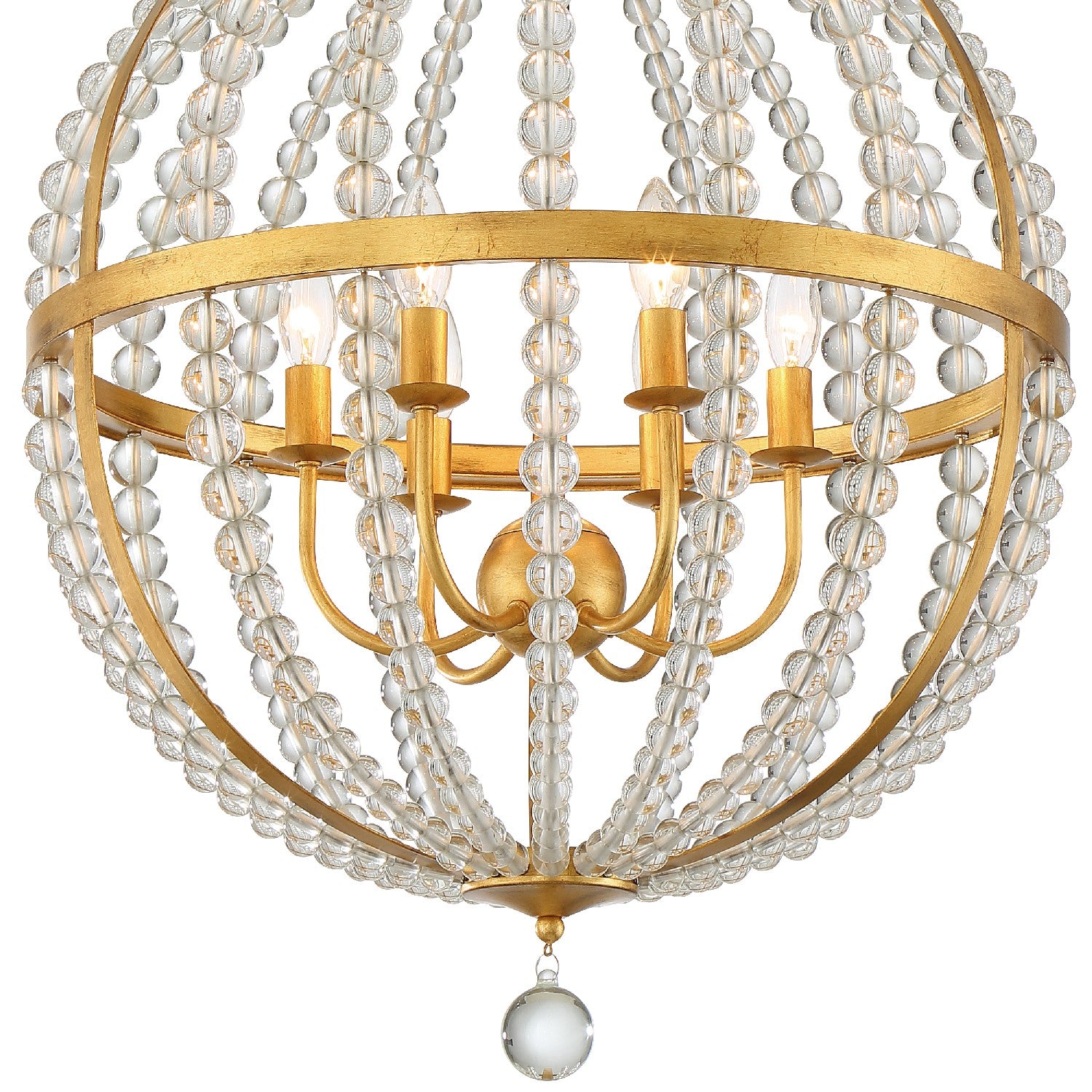 Crystorama - ROX-A9006-GA - Six Light Chandelier - Roxy - Antique Gold