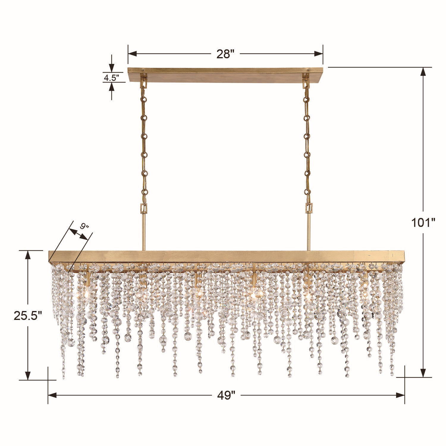 Crystorama - WIN-617-GA-CL-MWP - Six Light Chandelier - Winham - Antique Gold