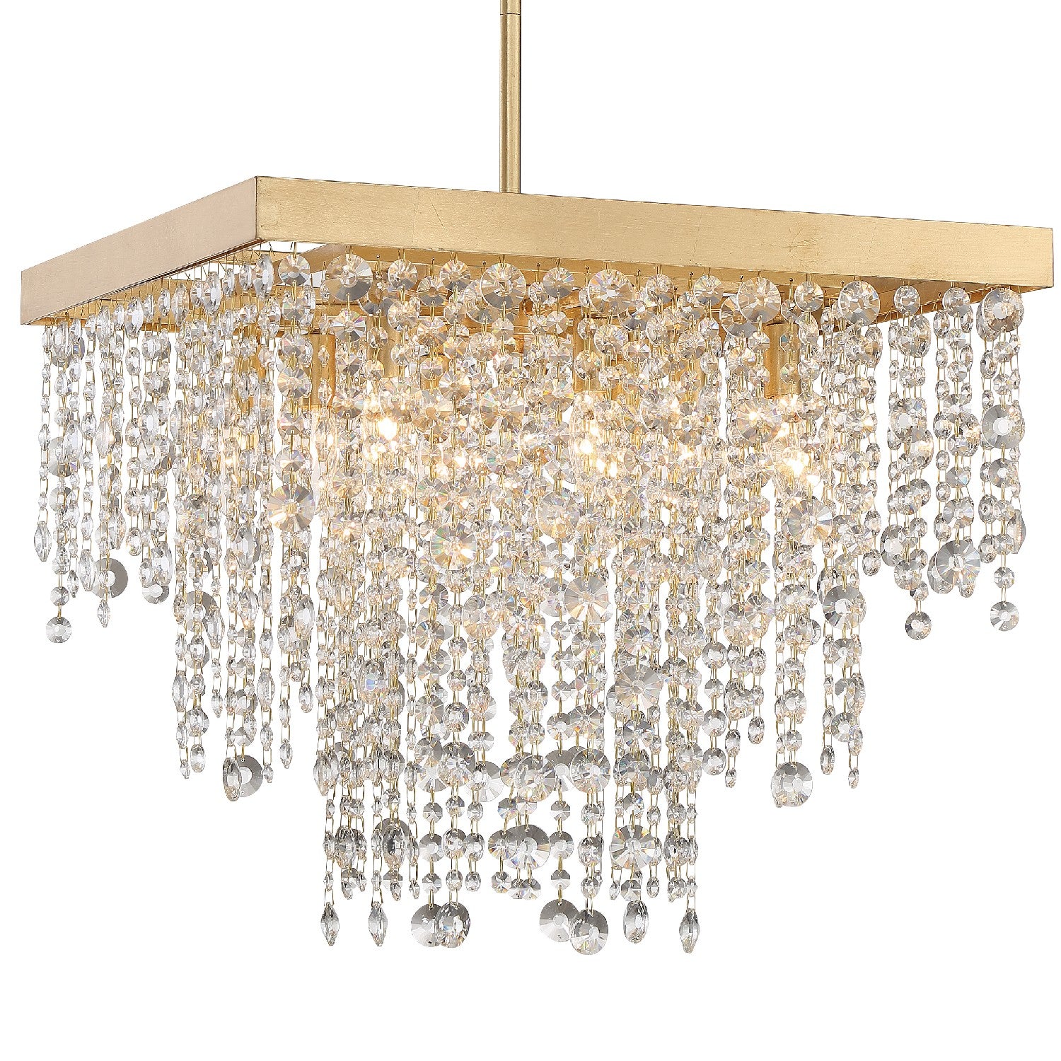 Crystorama - WIN-618-GA-CL-MWP - Eight Light Chandelier - Winham - Antique Gold