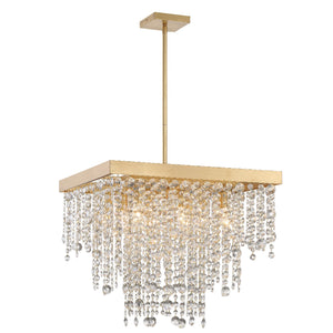 Crystorama - WIN-618-GA-CL-MWP - Eight Light Chandelier - Winham - Antique Gold