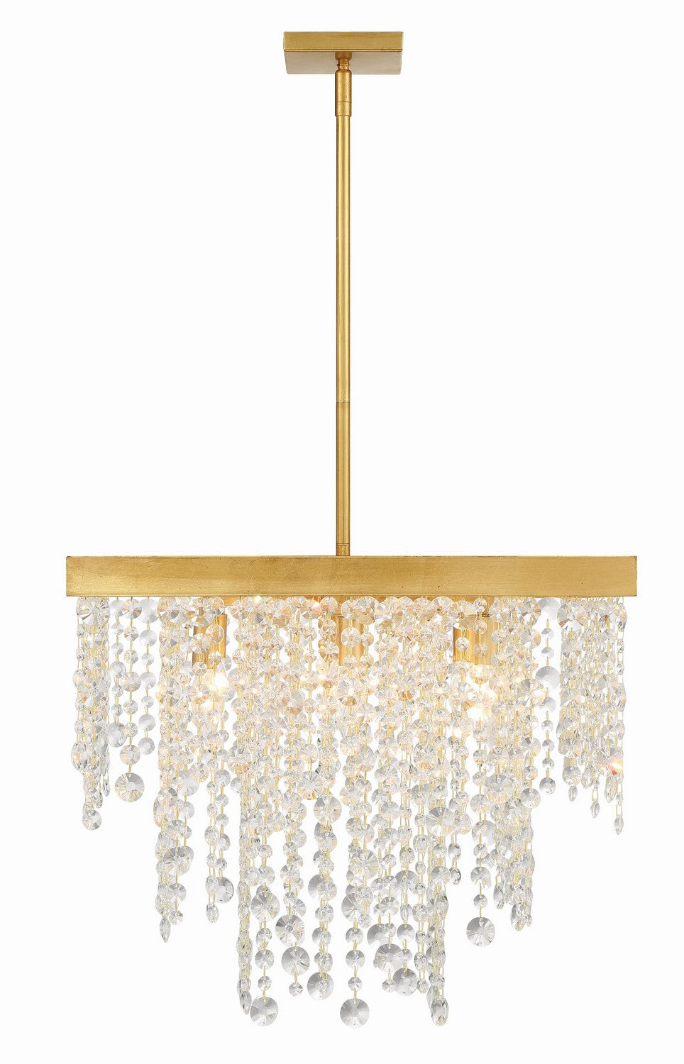 Crystorama - WIN-618-GA-CL-MWP - Eight Light Chandelier - Winham - Antique Gold