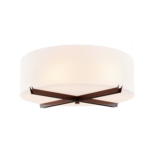 Justice Designs - ACR-9523-OPAL-DBRZ - Three Light Flush-Mount - Acryluxe - Dark Bronze