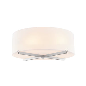 Justice Designs - ACR-9523-OPAL-NCKL - Three Light Flush-Mount - Acryluxe - Brushed Nickel