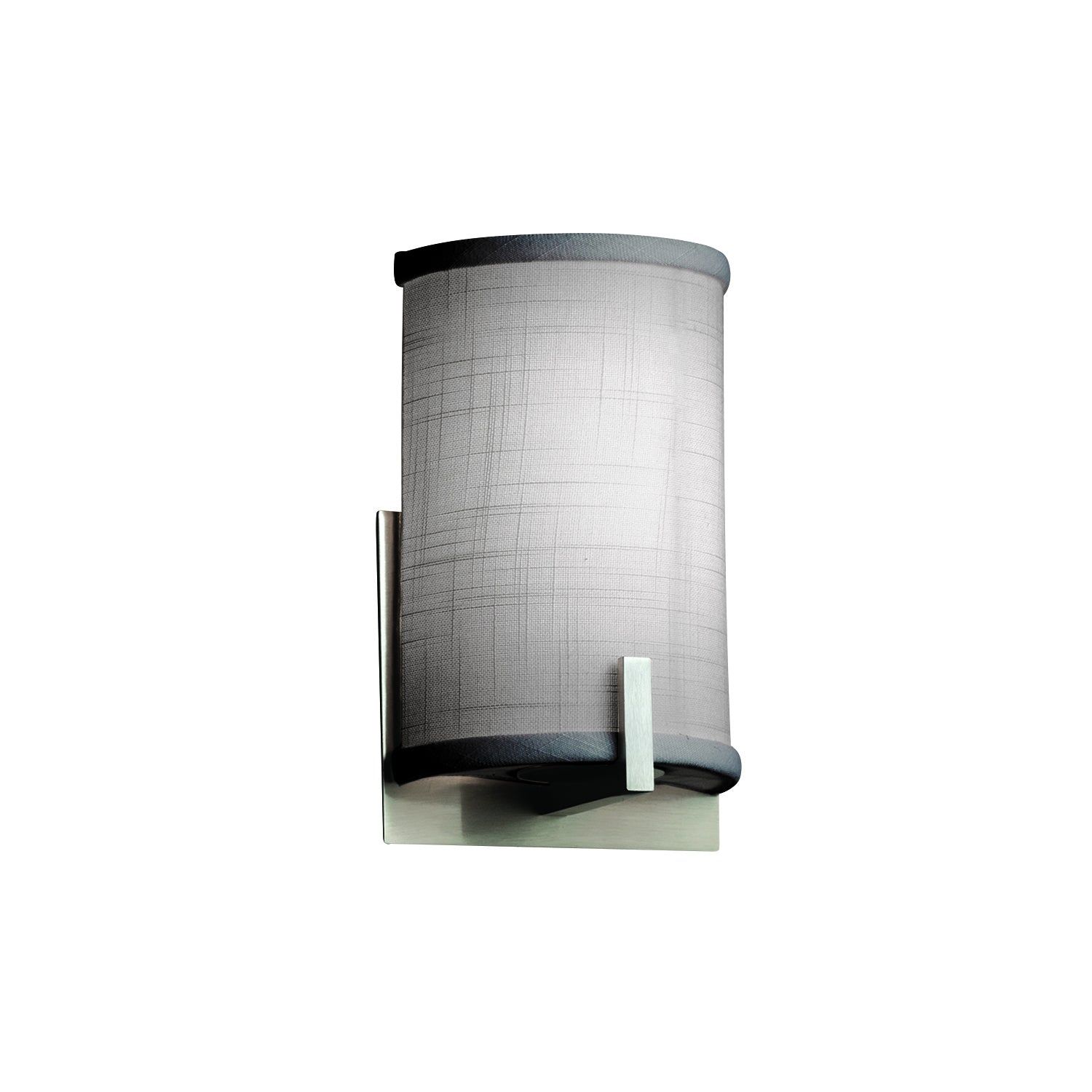 Justice Designs - FAB-5531-GRAY-NCKL - One Light Wall Sconce - Textile - Brushed Nickel