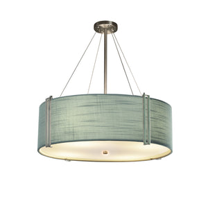 Justice Designs - FAB-9517-GRAY-NCKL - Eight Light Pendant - Textile - Brushed Nickel