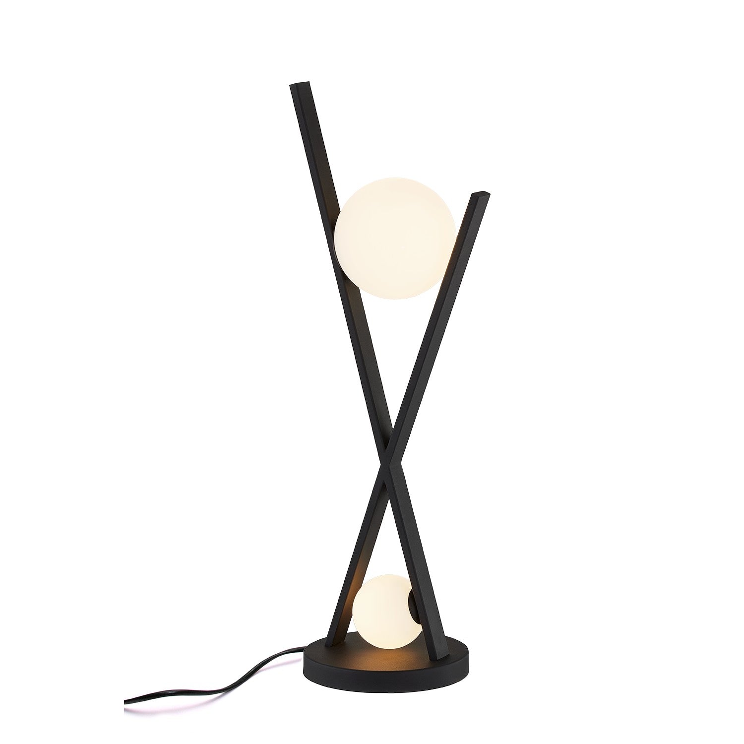 Justice Designs - FSN-4010-OPAL-MBLK - LED Portable Lamp - Fusion - Matte Black