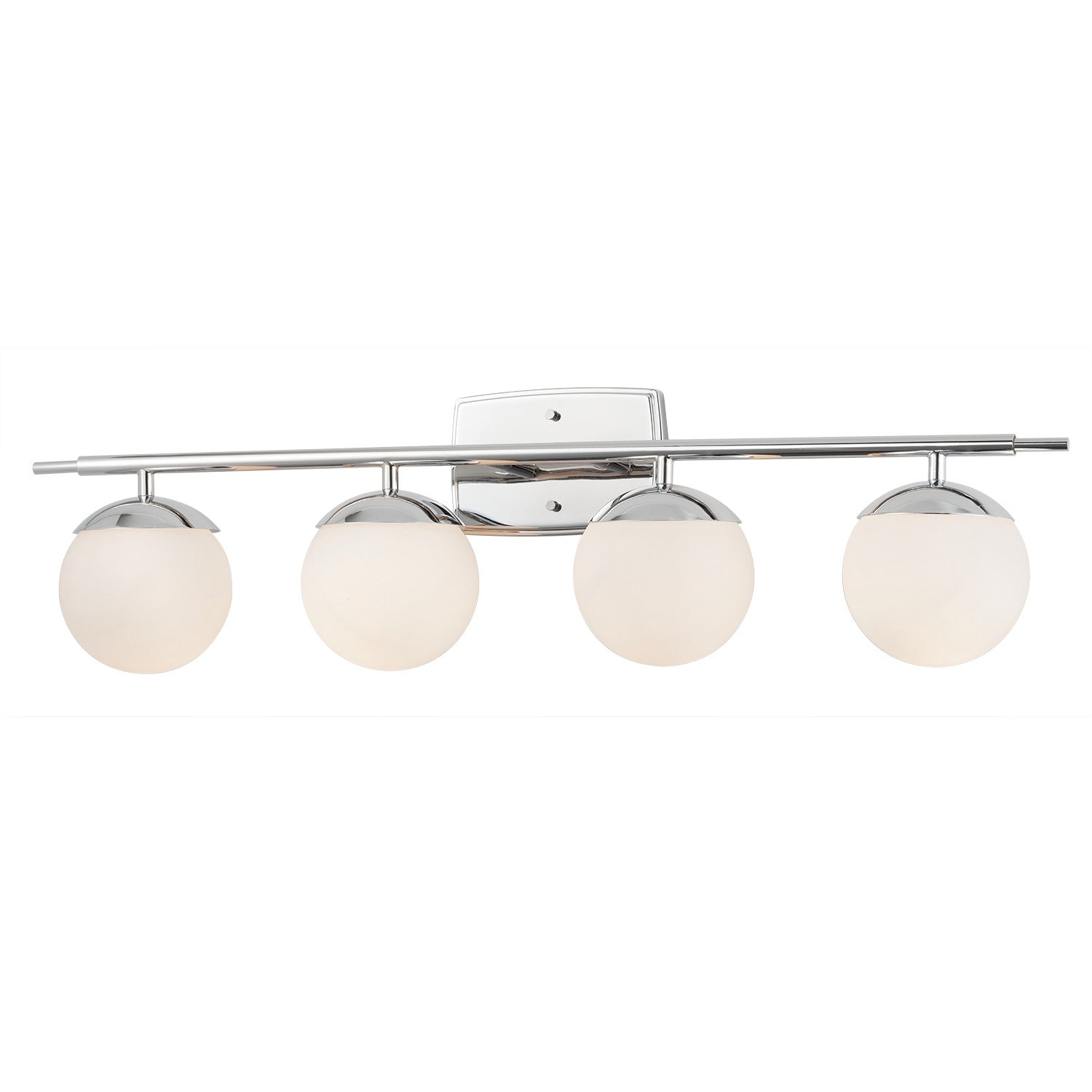 Justice Designs - FSN-8964-OPAL-CROM - Four Light Bath Bar - Fusion - Polished Chrome