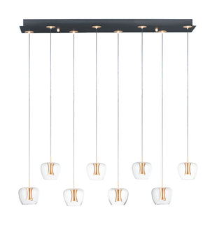 ET2 - E24165-18BKGLD - LED Pendant - Newton - Black / Gold