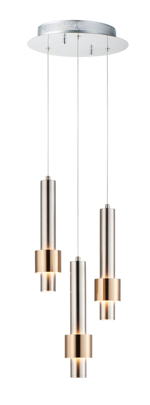 ET2 - E24753-SNSBR - LED Pendant - Reveal - Satin Nickel / Satin Brass