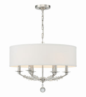 Crystorama - 8016-PN - Six Light Chandelier - Mirage - Polished Nickel