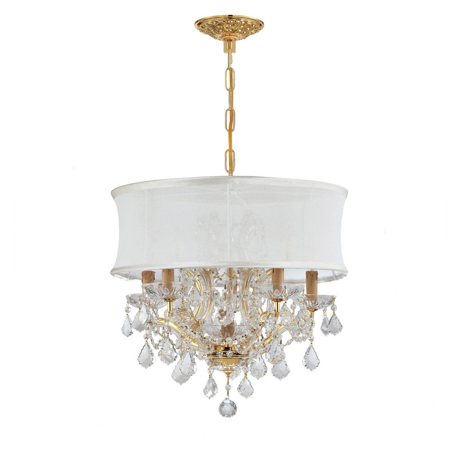 Crystorama - 4415-GD-SMW-CL-S - Six Light Chandelier - Brentwood - Gold