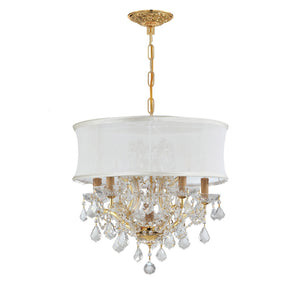 Crystorama - 4415-GD-SMW-CL-S - Six Light Chandelier - Brentwood - Gold