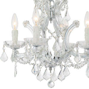 Crystorama - 4474-CH-CL-I - Four Light Mini Chandelier - Maria Theresa - Polished Chrome