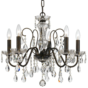 Crystorama - 3025-EB-CL-S - Five Light Chandelier - Butler - English Bronze