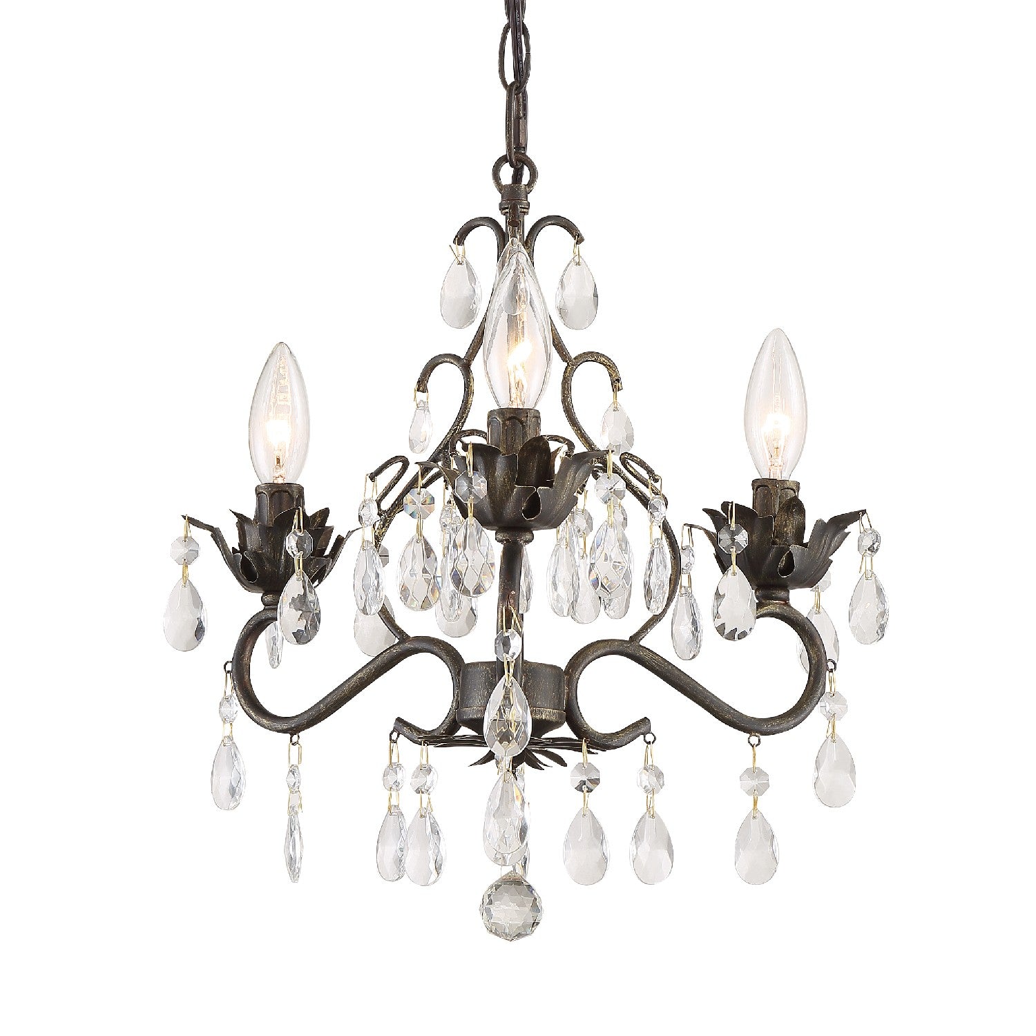 Crystorama - 4534-EB-CL-S - Three Light Mini Chandelier - Paris Market - English Bronze