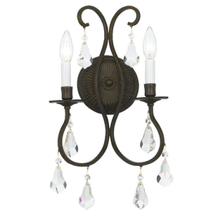 Crystorama - 5012-EB-CL-S - Two Light Wall Sconce - Ashton - English Bronze