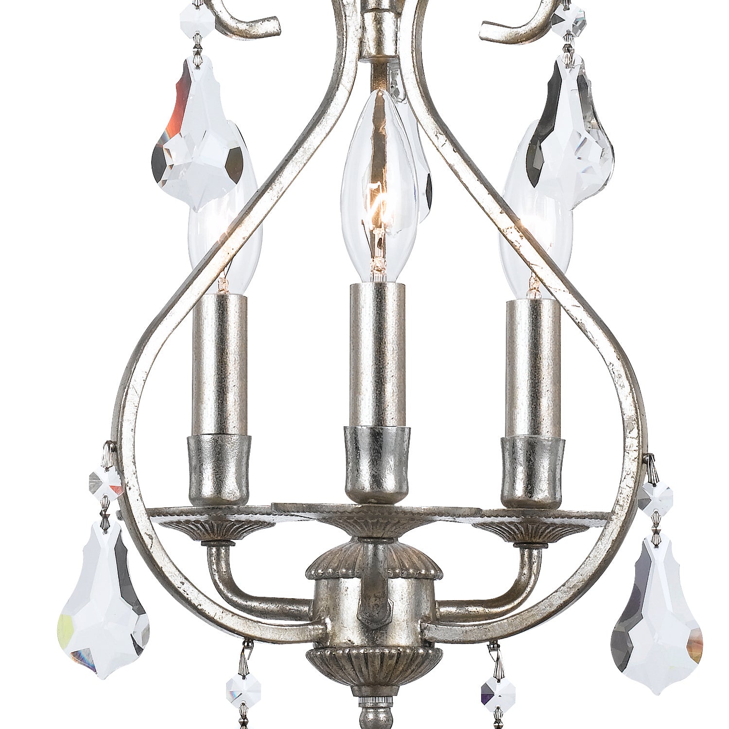 Crystorama - 5013-OS-CL-S - Three Light Mini Chandelier - Ashton - Olde Silver