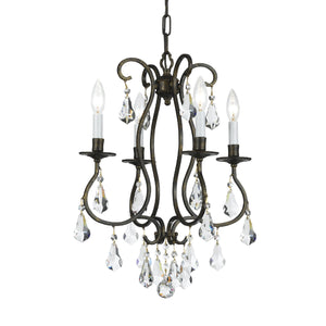 Crystorama - 5014-EB-CL-S - Four Light Mini Chandelier - Ashton - English Bronze