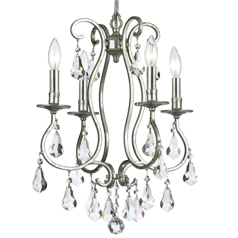 Crystorama - 5014-OS-CL-S - Four Light Mini Chandelier - Ashton - Olde Silver