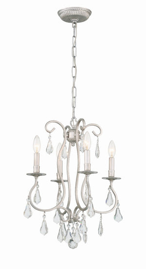 Crystorama - 5014-OS-CL-S - Four Light Mini Chandelier - Ashton - Olde Silver