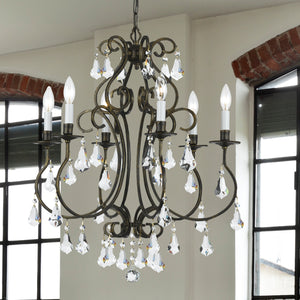 Crystorama - 5016-EB-CL-S - Six Light Chandelier - Ashton - English Bronze