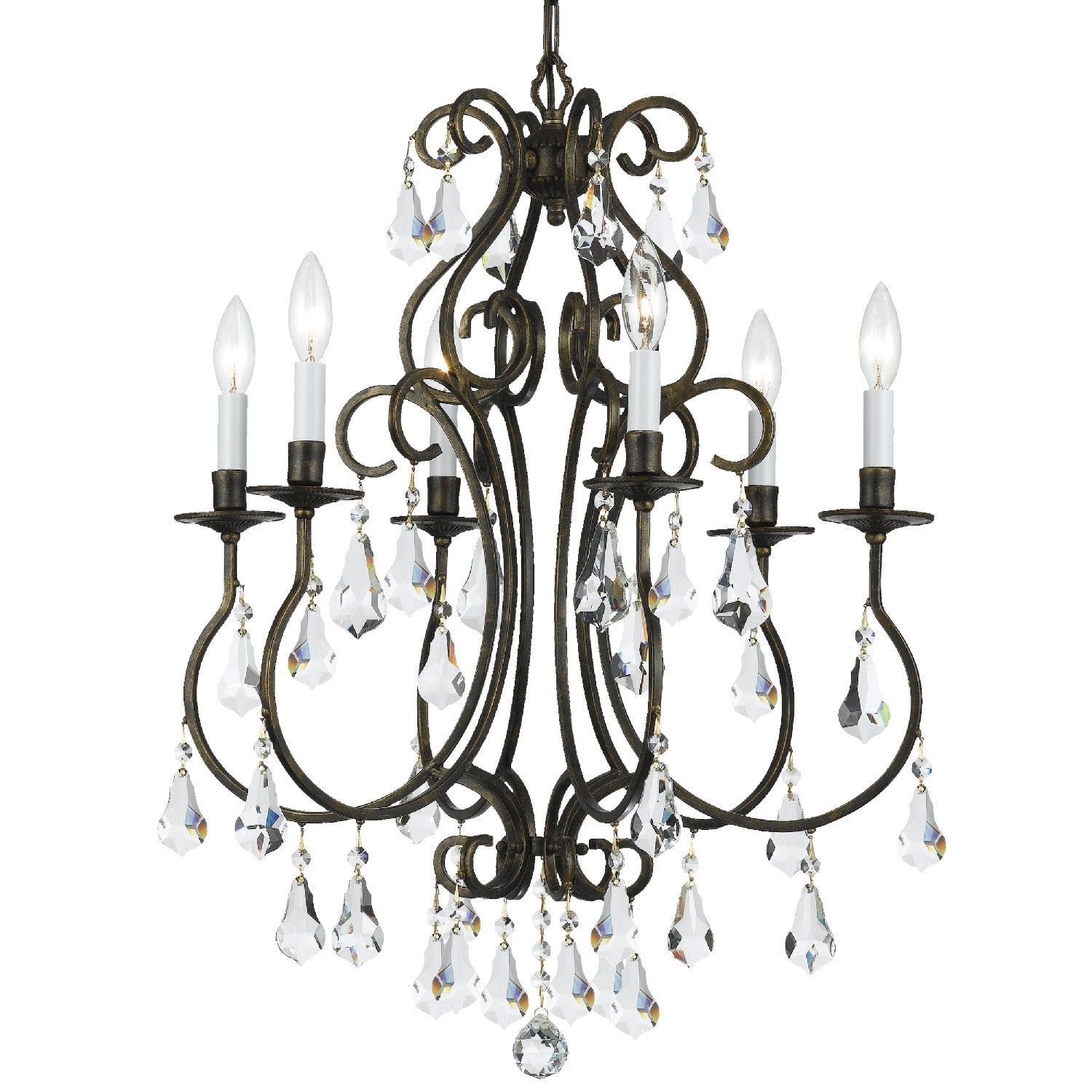 Crystorama - 5016-EB-CL-S - Six Light Chandelier - Ashton - English Bronze