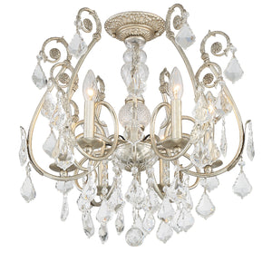 Crystorama - 5115-OS-CL-MWP_CEILING - Six Light Semi Flush Mount - Regis - Olde Silver