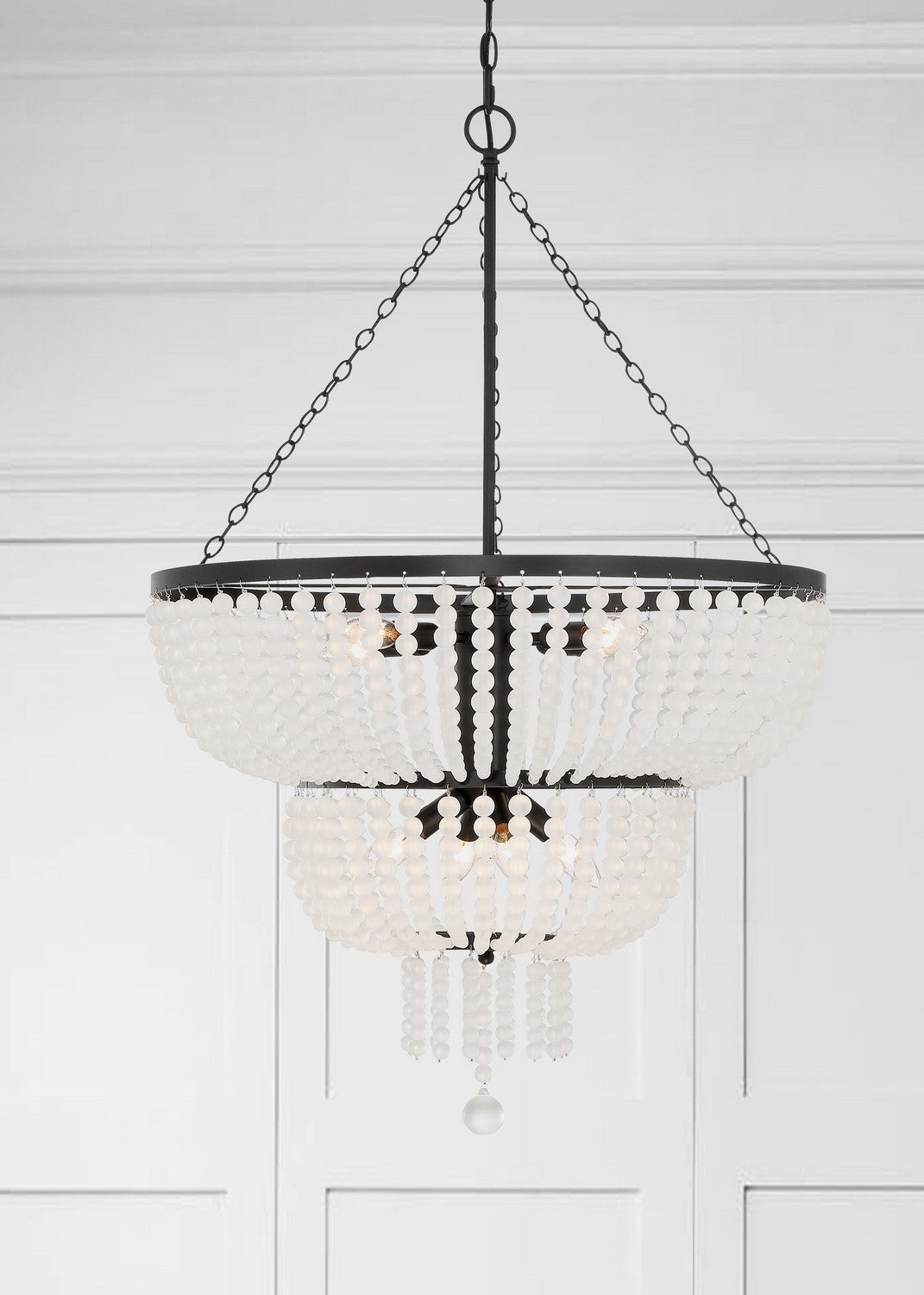 Crystorama - 610-MK - Eight Light Chandelier - Rylee - Matte Black