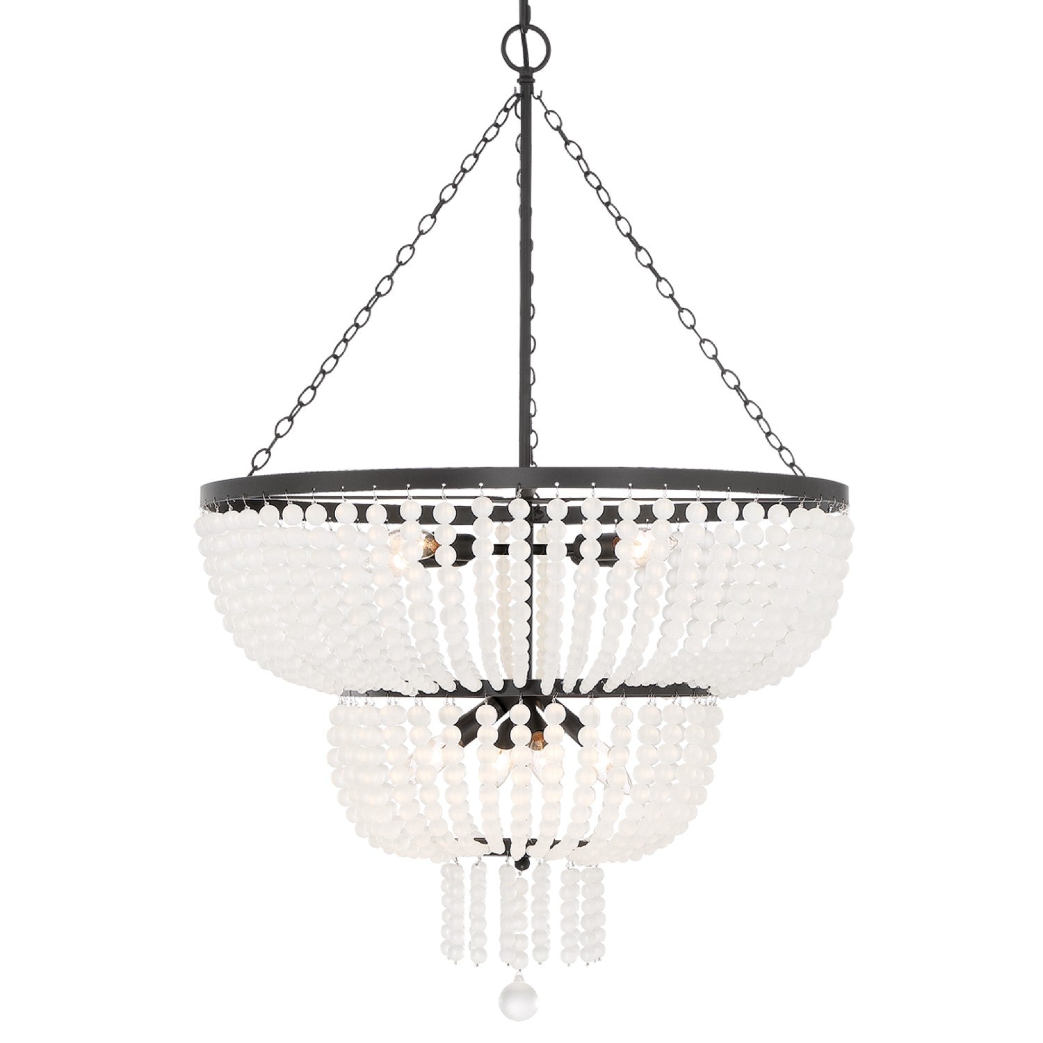 Crystorama - 610-MK - Eight Light Chandelier - Rylee - Matte Black