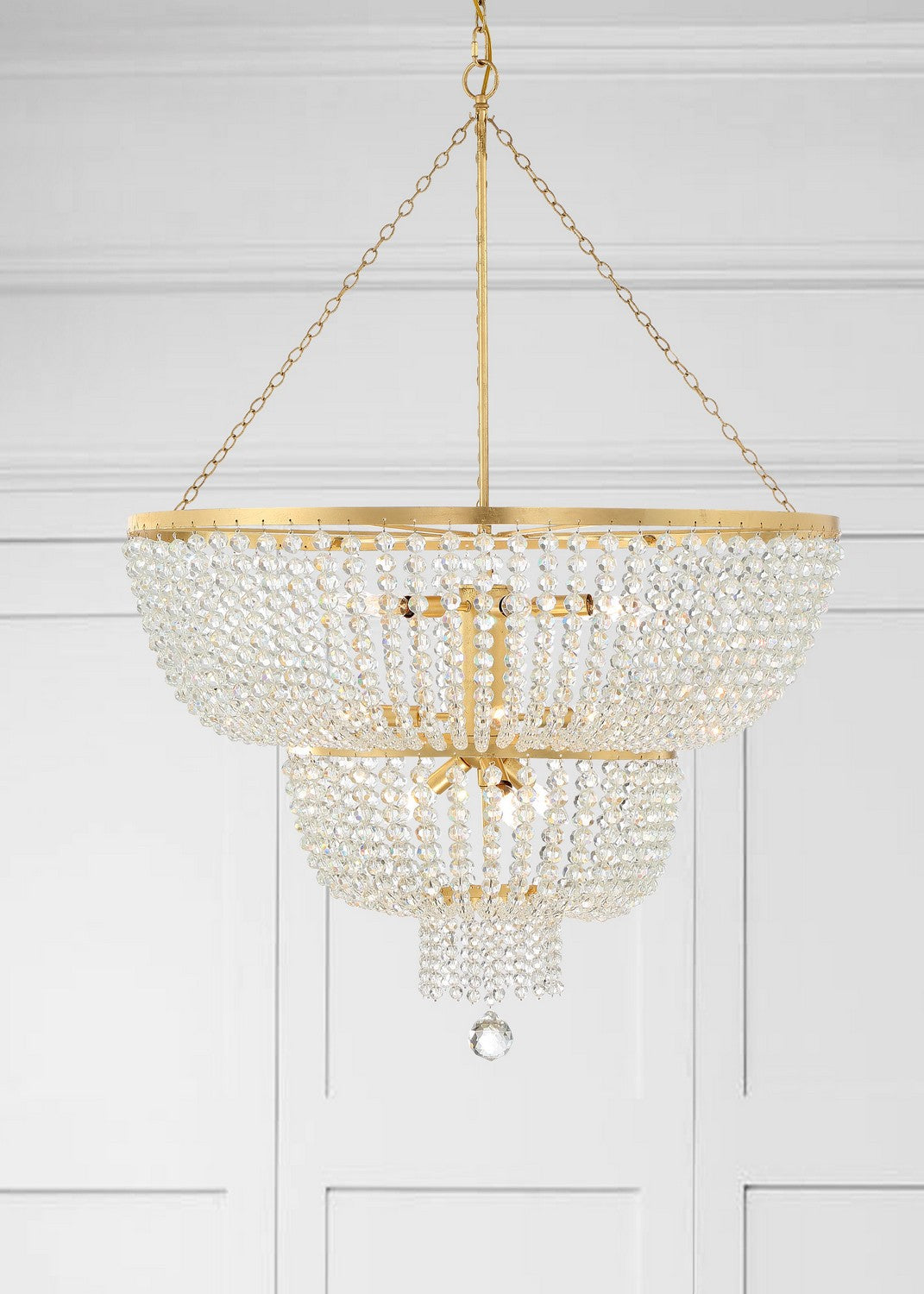 Crystorama - 612-GA - 12 Light Chandelier - Rylee - Antique Gold