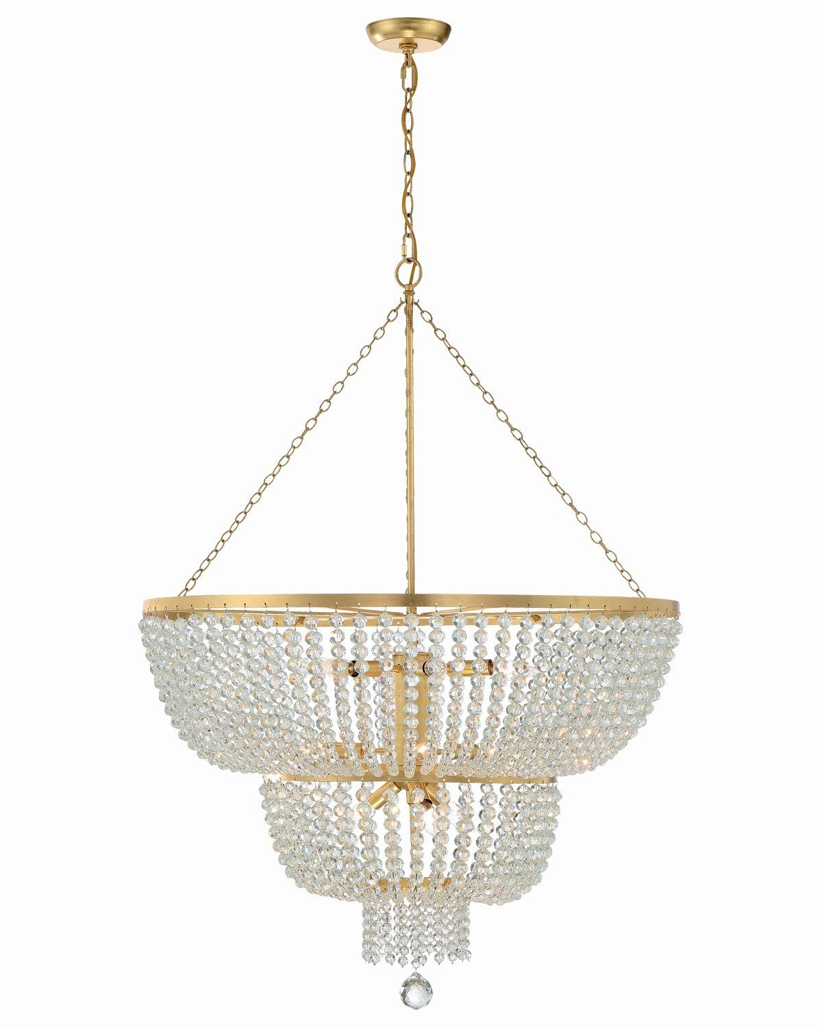 Crystorama - 612-GA - 12 Light Chandelier - Rylee - Antique Gold