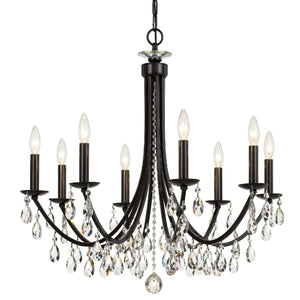 Crystorama - 8828-VZ-CL-S - Eight Light Chandelier - Bridgehampton - Vibrant Bronze