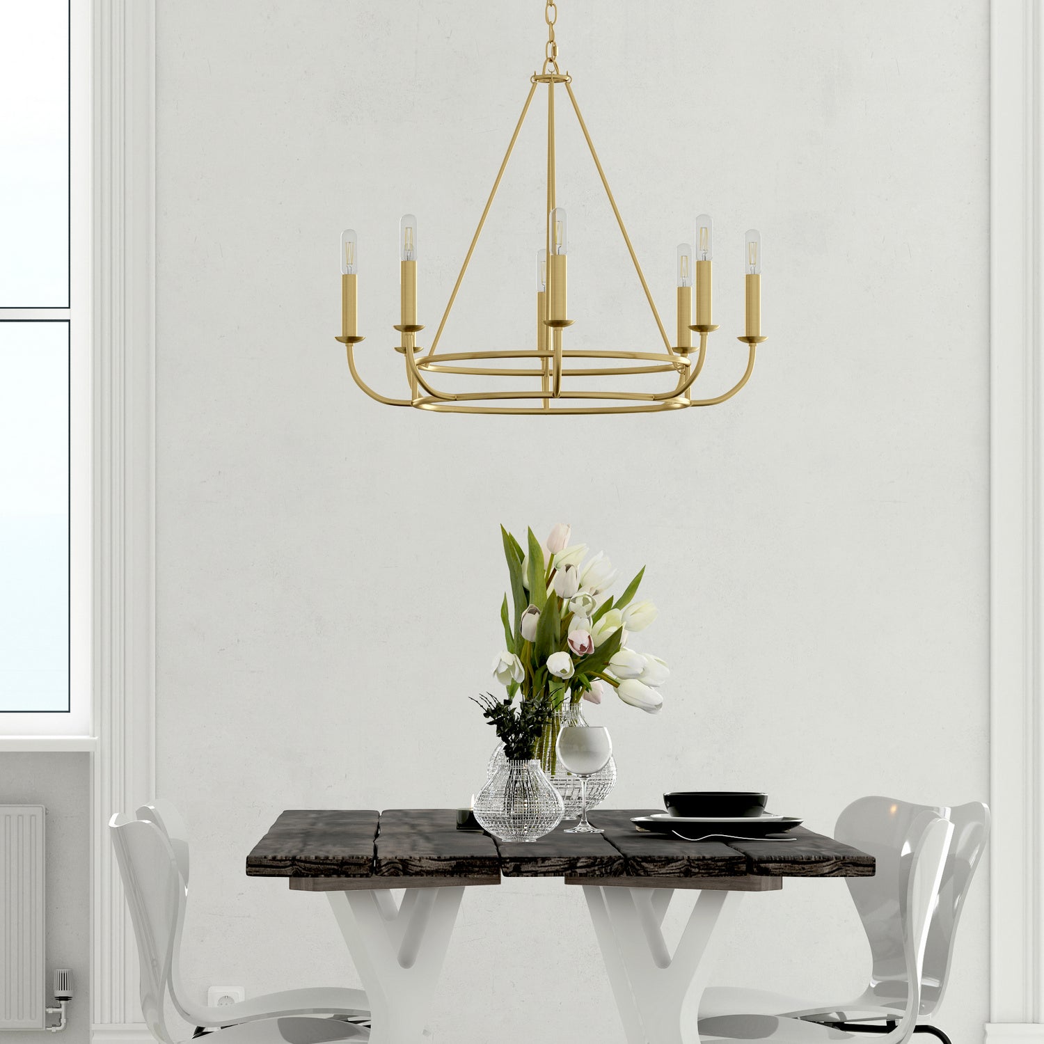 Crystorama - BAI-A2108-AG - Eight Light Chandelier - Bailey - Aged Brass