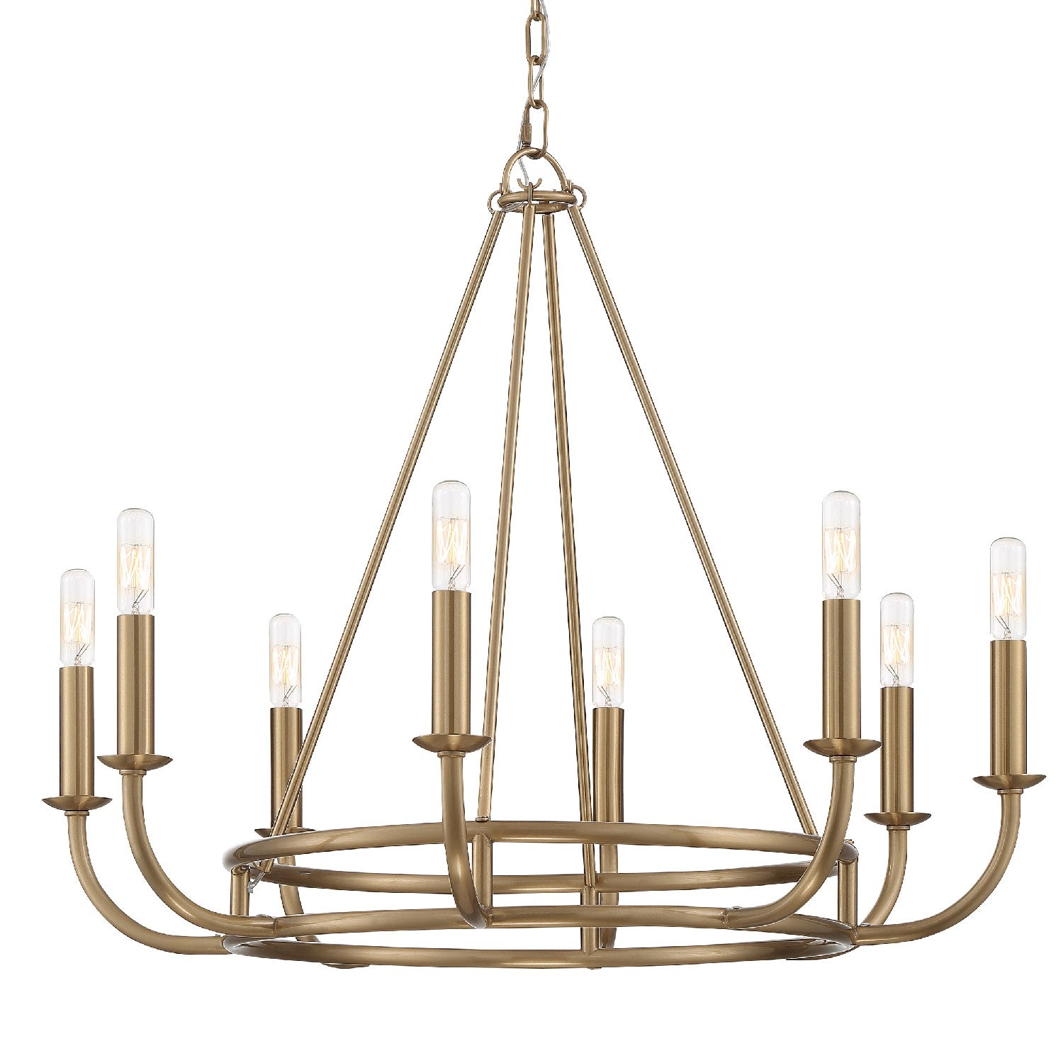 Crystorama - BAI-A2108-AG - Eight Light Chandelier - Bailey - Aged Brass