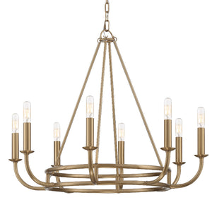 Crystorama - BAI-A2108-AG - Eight Light Chandelier - Bailey - Aged Brass