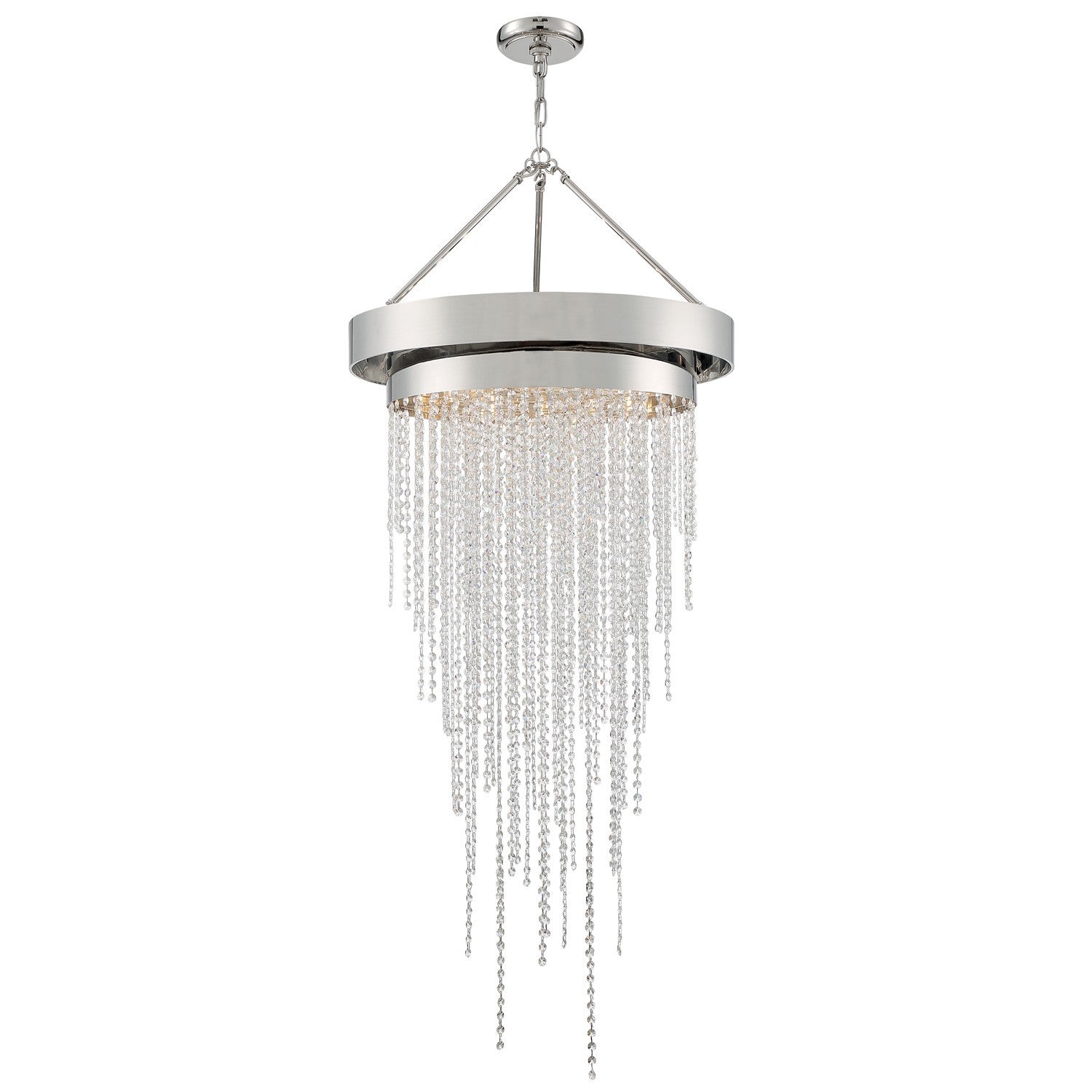 Crystorama - CLA-A3207-PN-CL-MWP - Six Light Chandelier - Clarksen - Polished Nickel