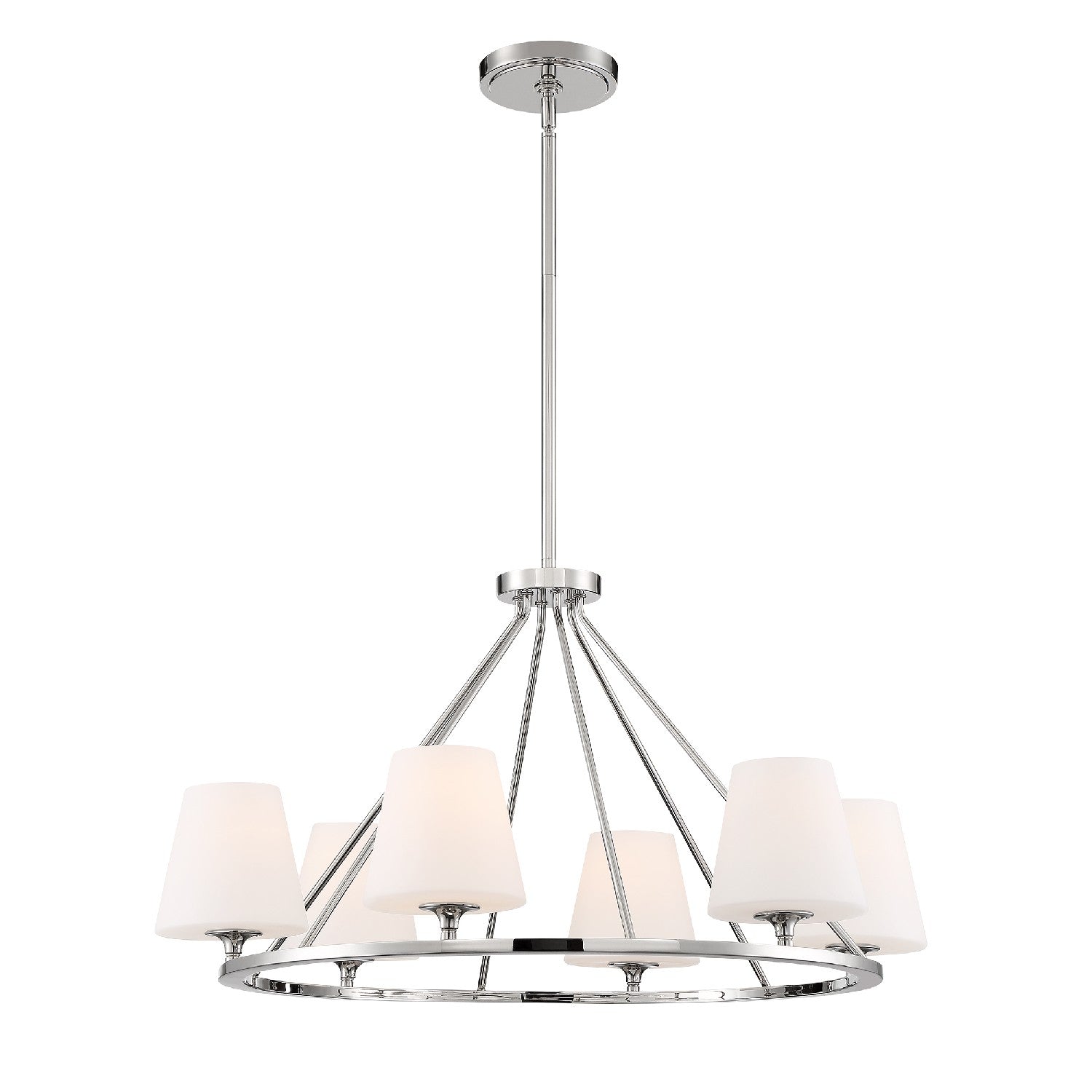 Crystorama - KEE-A3006-PN - Six Light Chandelier - Keenan - Polished Nickel