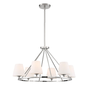 Crystorama - KEE-A3006-PN - Six Light Chandelier - Keenan - Polished Nickel