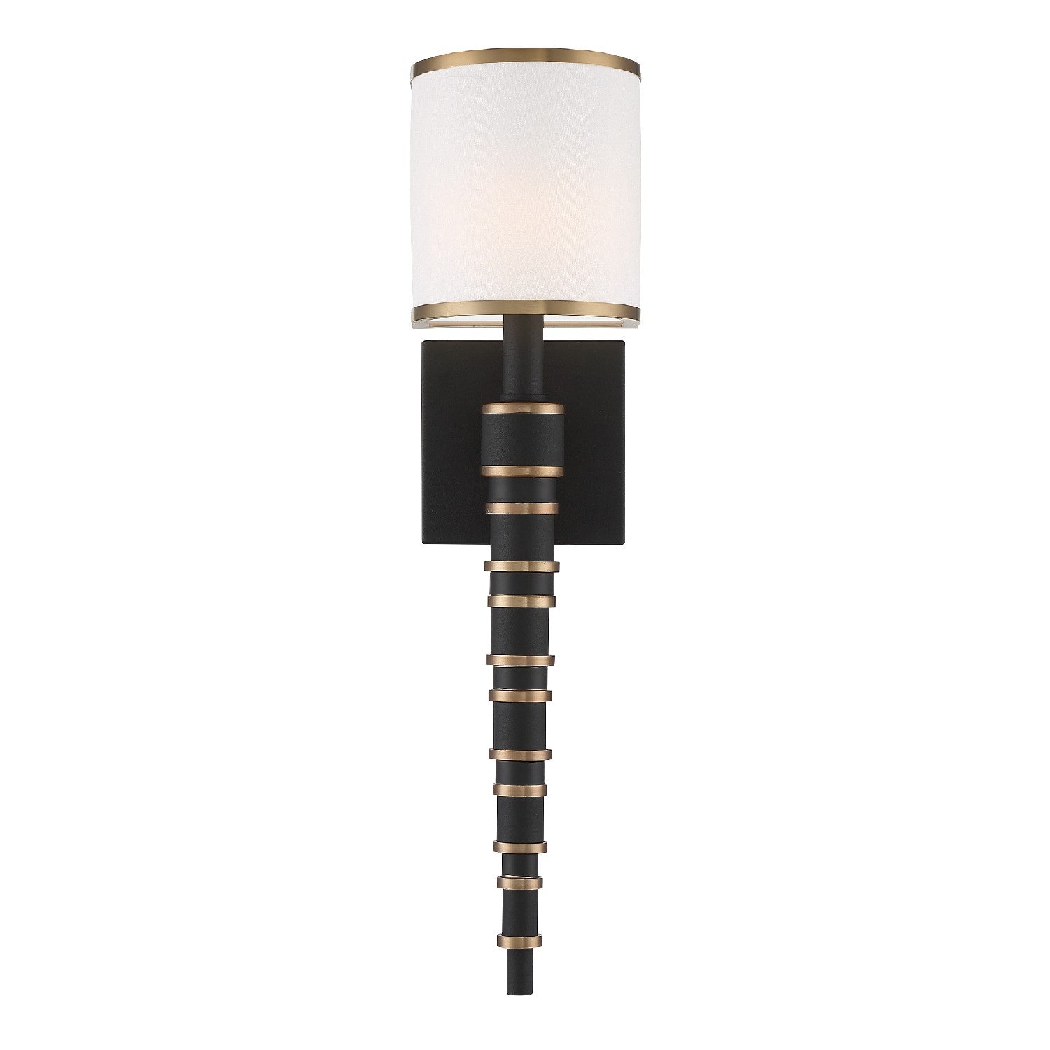 Crystorama - SLO-A3601-VG-BF - One Light Wall Sconce - Sloane - Vibrant Gold / Black Forged