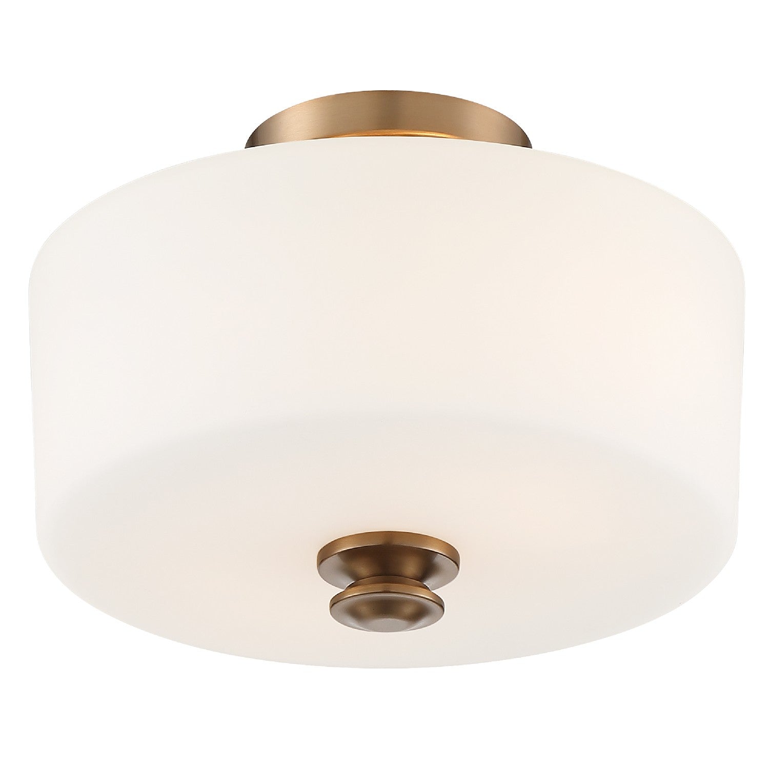 Crystorama - TRA-A3302-VG - Two Light Semi Flush Mount - Travis - Vibrant Gold