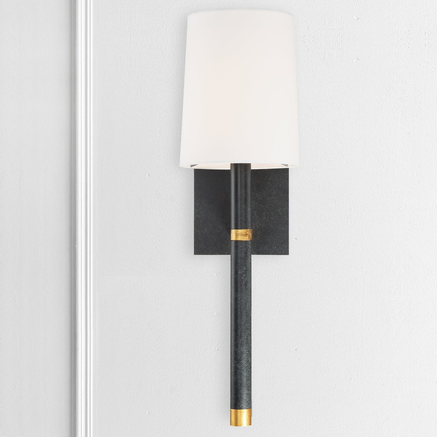 Crystorama - WES-9901-BK-GA - One Light Wall Sconce - Weston - Black / Antique Gold