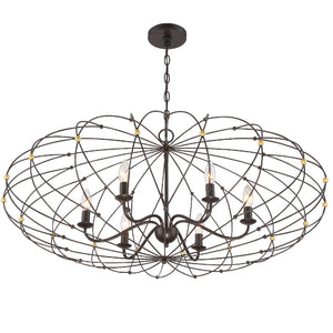 Crystorama - ZUC-A9036-EB-GA - Six Light Chandelier - Zucca - English Bronze / Antique Gold