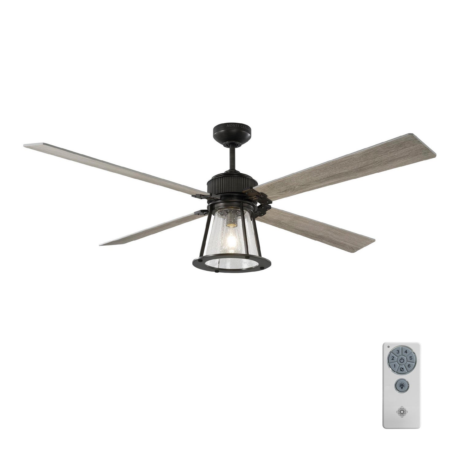 Generation Lighting. - 4RKR60AGPD - 60"Ceiling Fan - Rockland - Aged Pewter