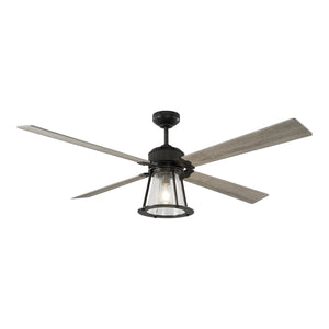 Generation Lighting. - 4RKR60AGPD - 60"Ceiling Fan - Rockland - Aged Pewter