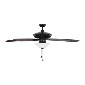 Generation Lighting. - 5CSM60MBKD-V1 - 60"Ceiling Fan - Colony - Midnight Black