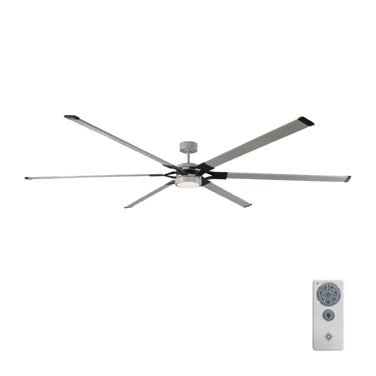 Visual Comfort Fan - 6LFR96PBSD - 96"Ceiling Fan - Loft - Painted Brushed Steel