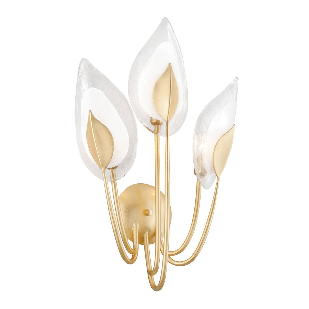 Hudson Valley - 4803-GL - Three Light Wall Sconce - Blossom - Gold Leaf