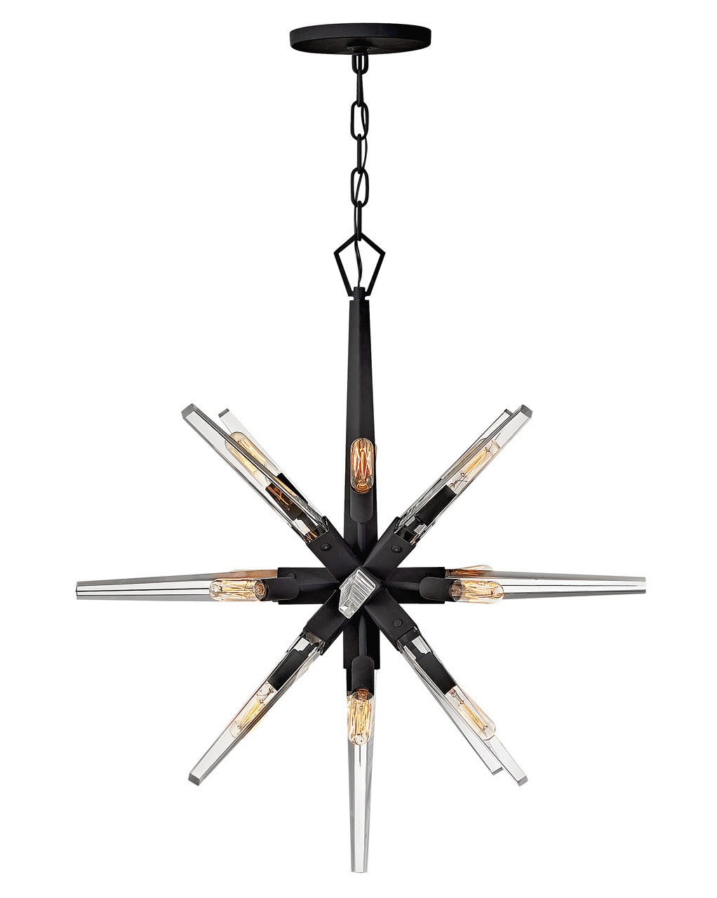 Fredrick Ramond - FR47404BLK - LED Chandelier - Ariel - Black