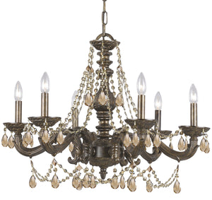 Crystorama - 5026-VB-GT-S - Six Light Chandelier - Paris Market - Venetian Bronze