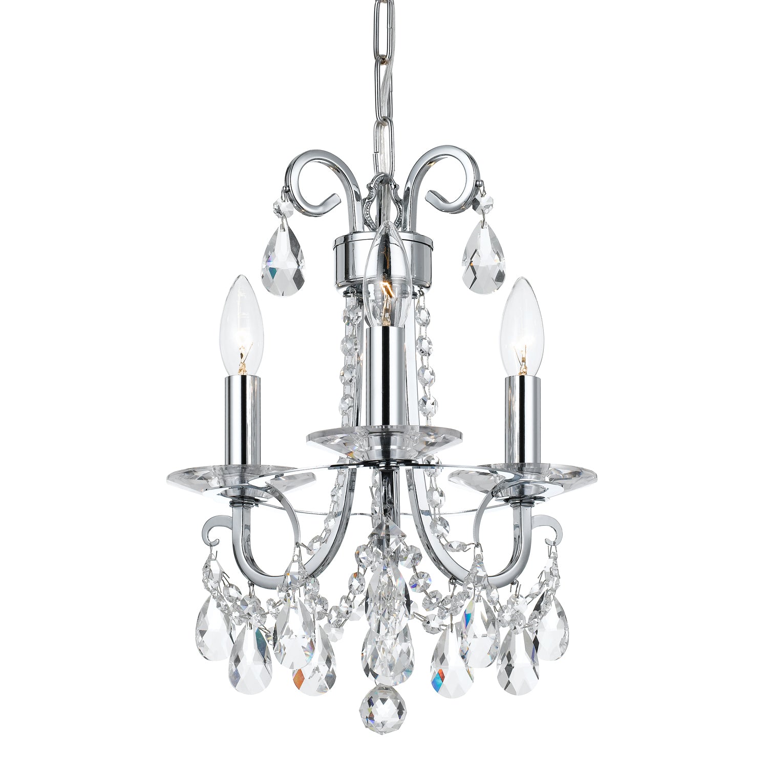 Crystorama - 6823-CH-CL-S - Three Light Mini Chandelier - Othello - Polished Chrome